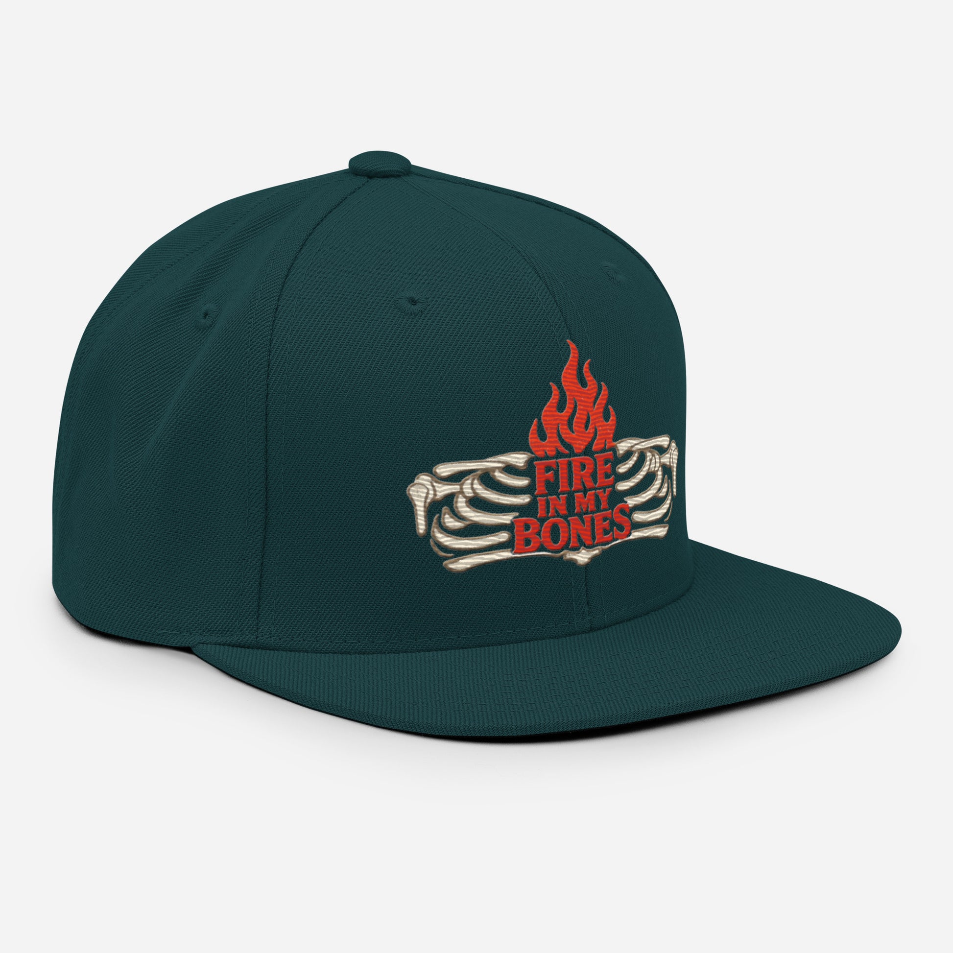 Fire in My Bones Classic Snapback - Spruce - Right Front View