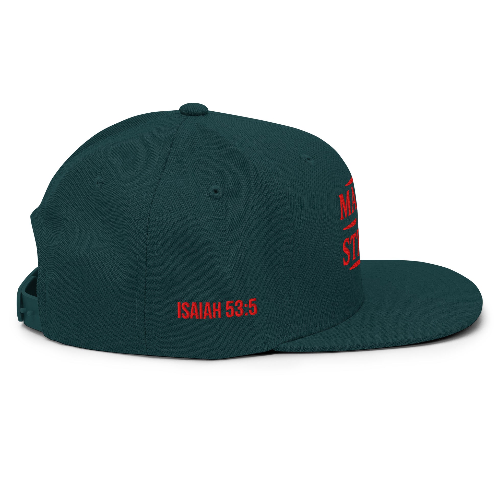 Marked by Stripes Classic Snapback - Spruce - Right Side View