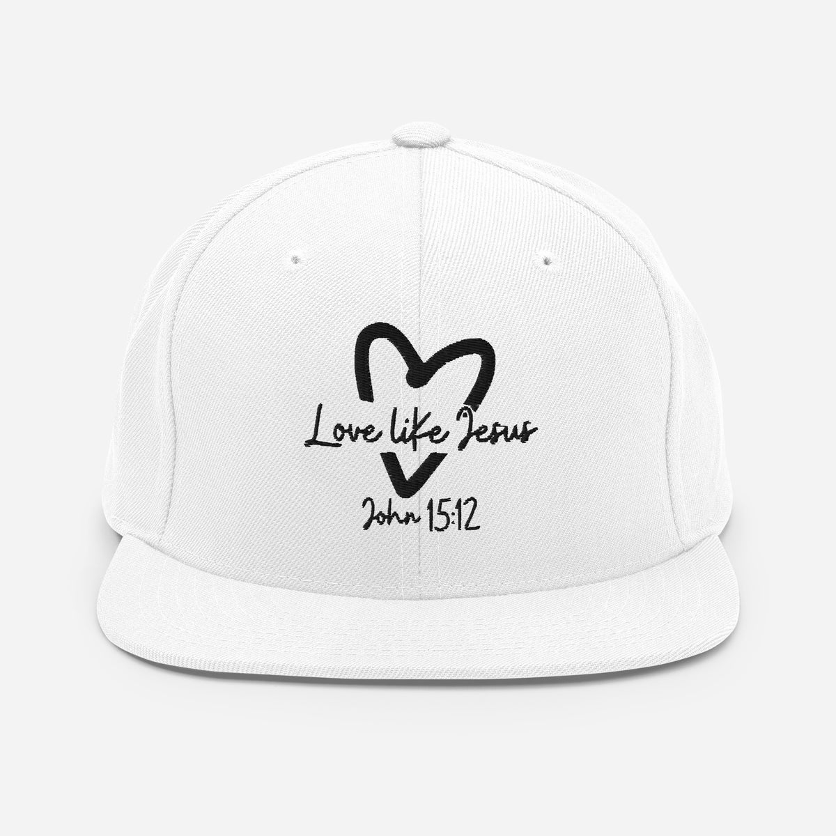 Love Like Jesus Classic Snapback - White - Back View