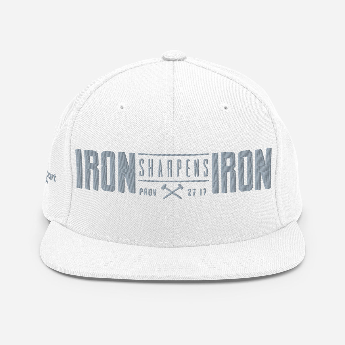Men's Iron Sharpens Iron Classic Snapback - White - Back View 2
