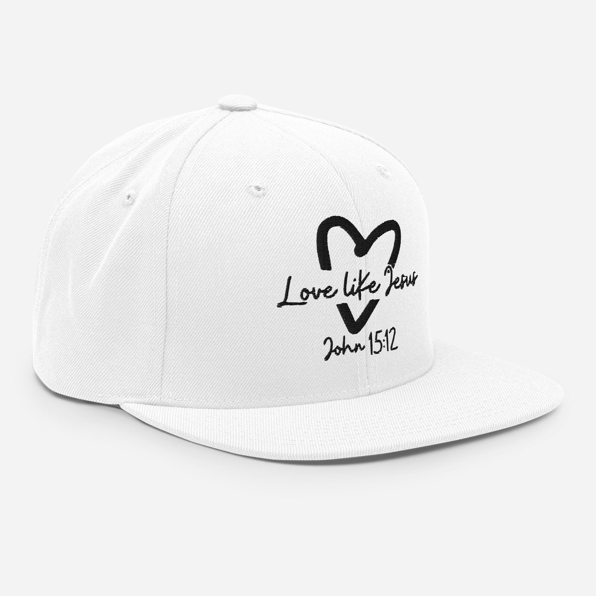 Love Like Jesus Classic Snapback - White - Right Front View