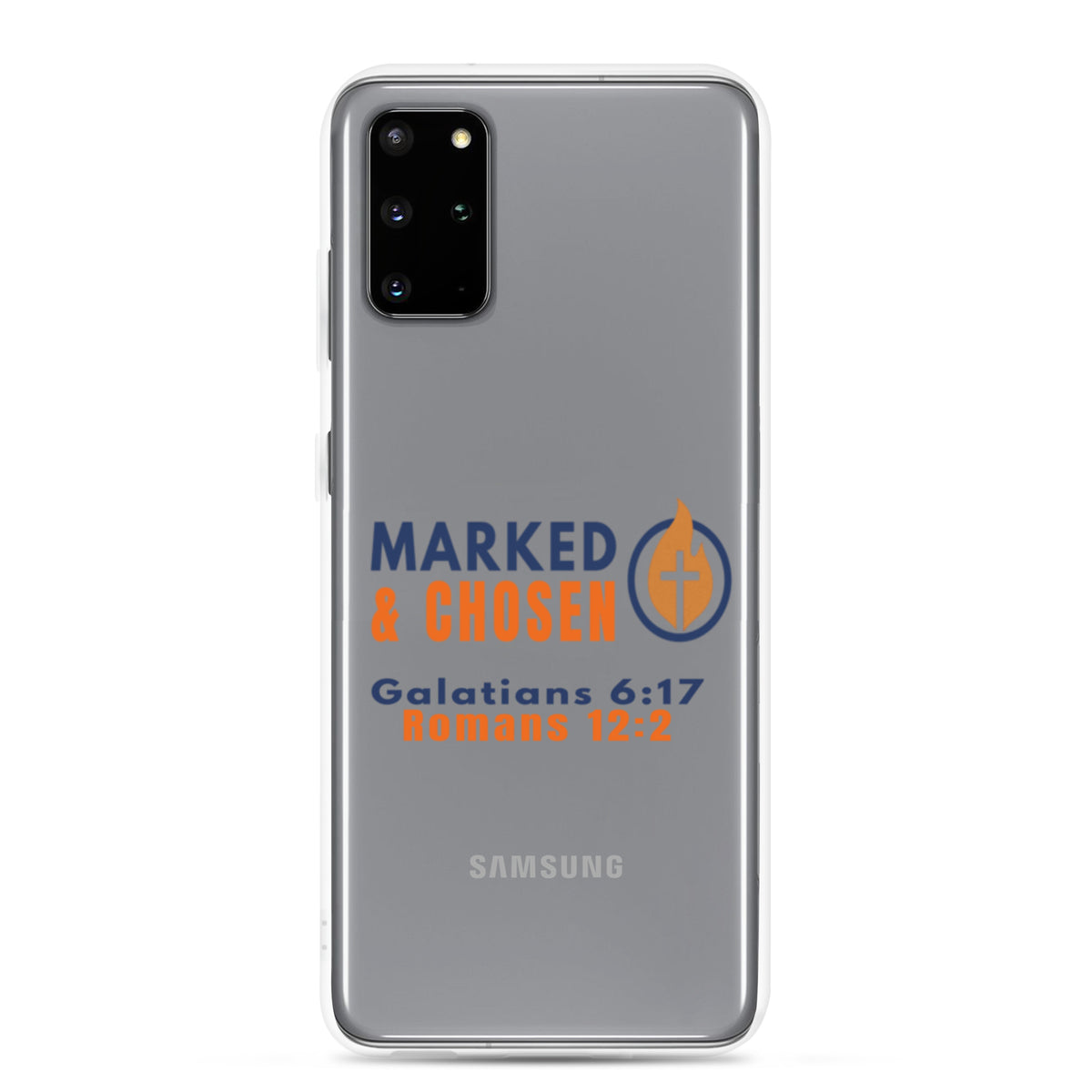 Marked & Chosen Clear Samsung Galaxy Case - Samsung Galaxy S20 Plus - On-Phone View