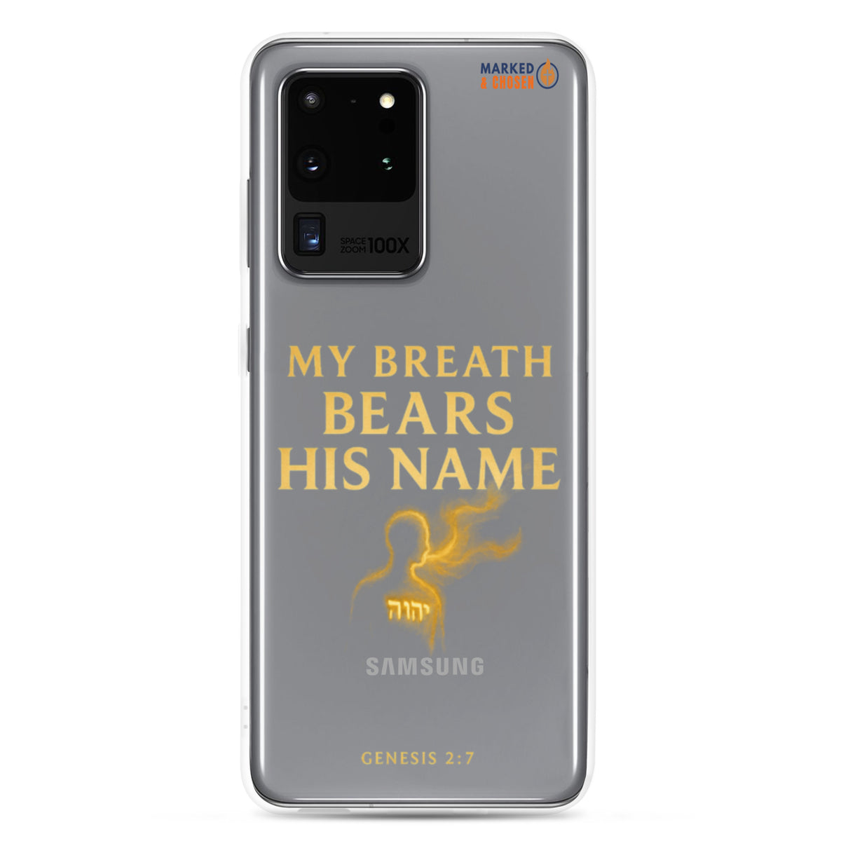 My Breath Bears His Name Clear Samsung Galaxy Case - Samsung Galaxy S20 Ultra - On-Phone View