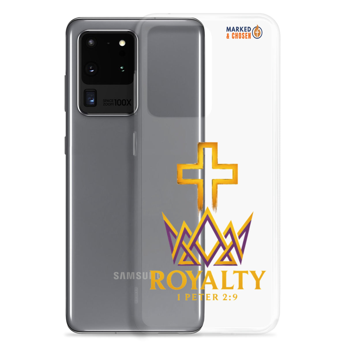 Royalty Clear Samsung Galaxy Case - Samsung Galaxy S20 Ultra - With-Phone View