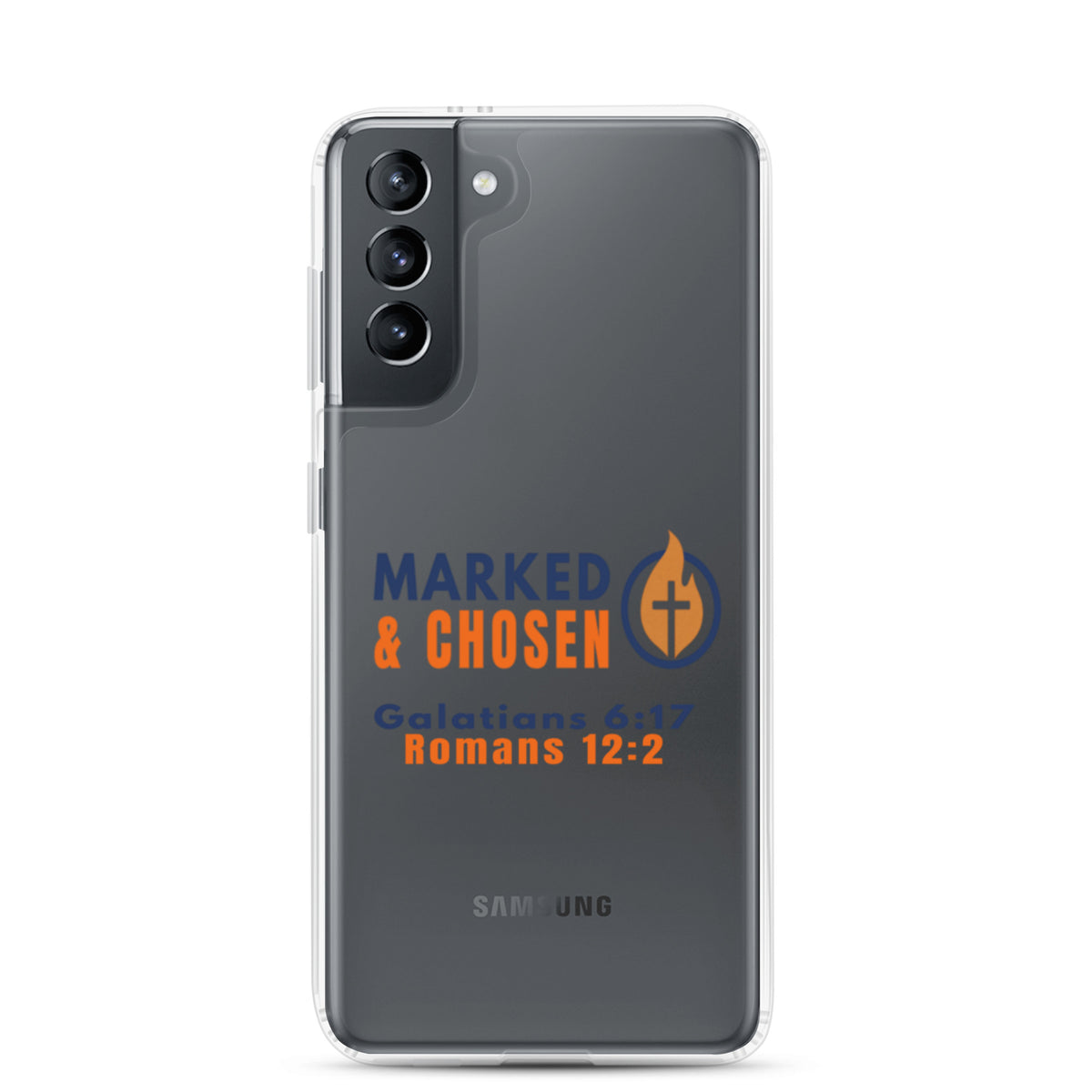 Marked & Chosen Clear Samsung Galaxy Case - Samsung Galaxy S21 - On-Phone View