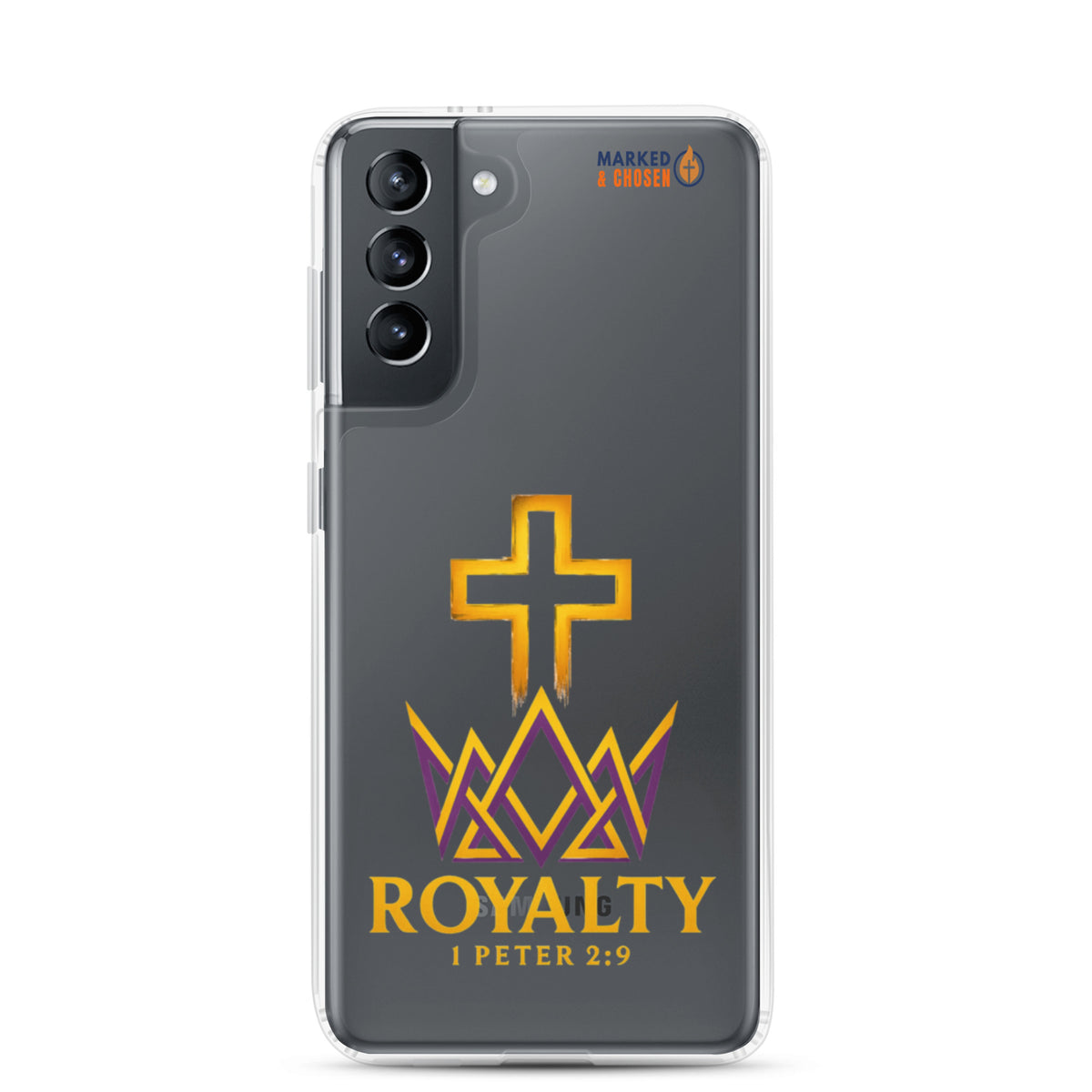 Royalty Clear Samsung Galaxy Case - Samsung Galaxy S21 - On-Phone View