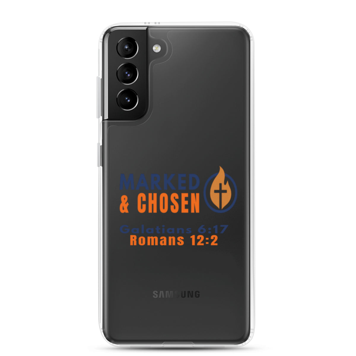 Marked & Chosen Clear Samsung Galaxy Case - Samsung Galaxy S21 Plus - On-Phone View
