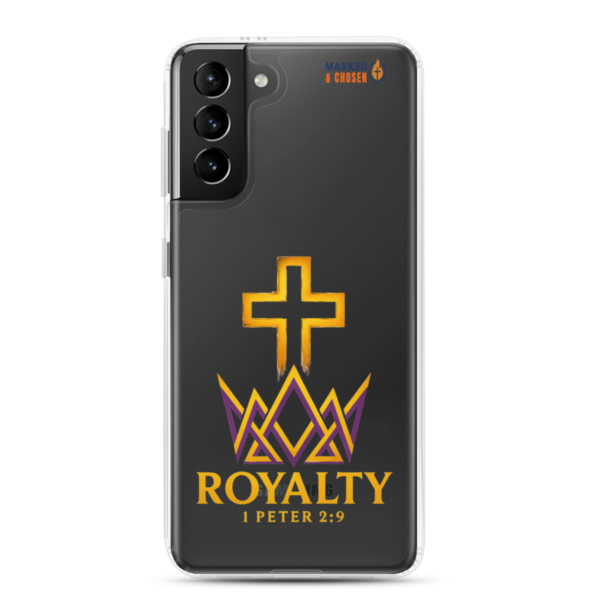 Royalty Clear Samsung Galaxy Case - Samsung Galaxy S21 Plus - On-Phone View