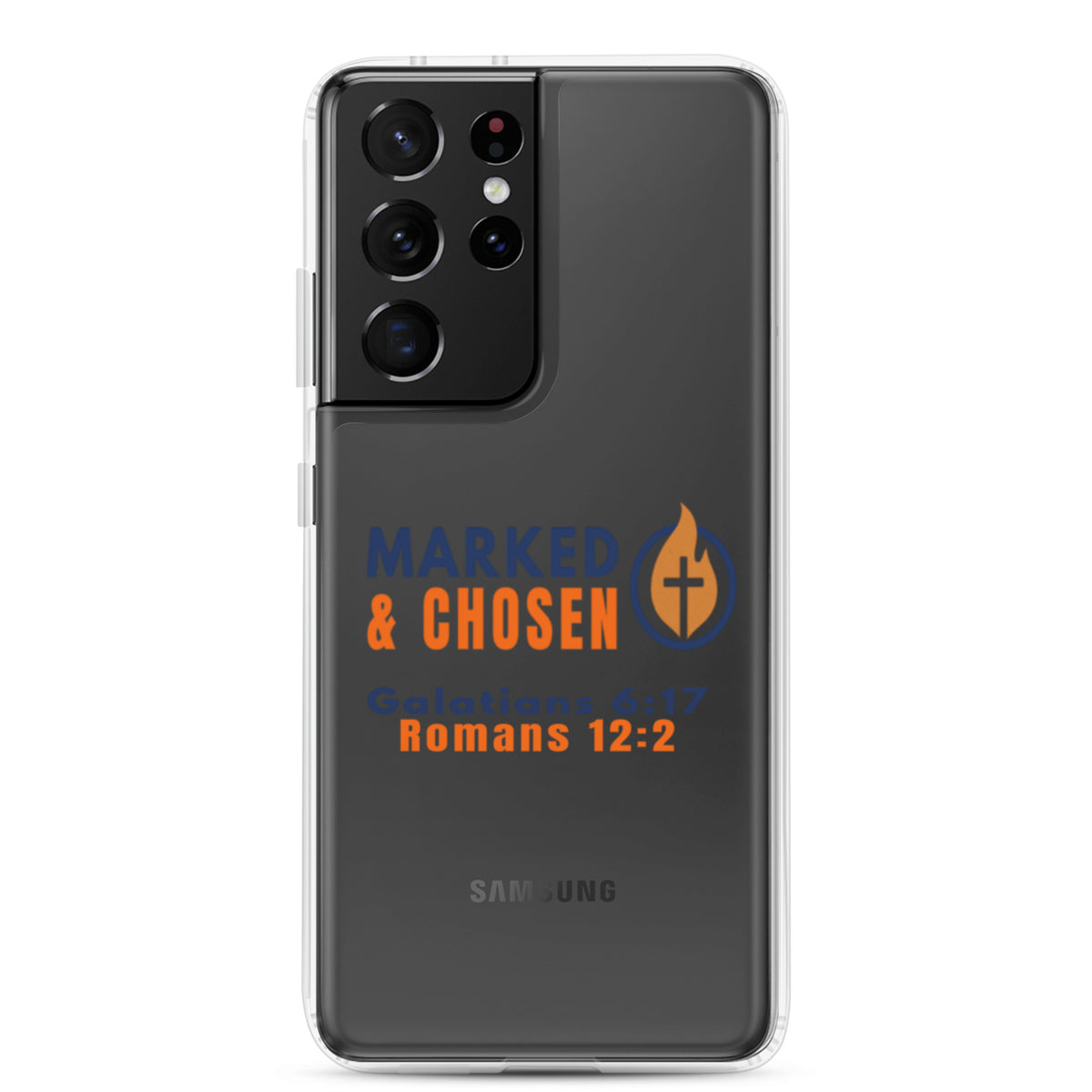 Marked & Chosen Clear Samsung Galaxy Case - Samsung Galaxy S21 Ultra - On-Phone View