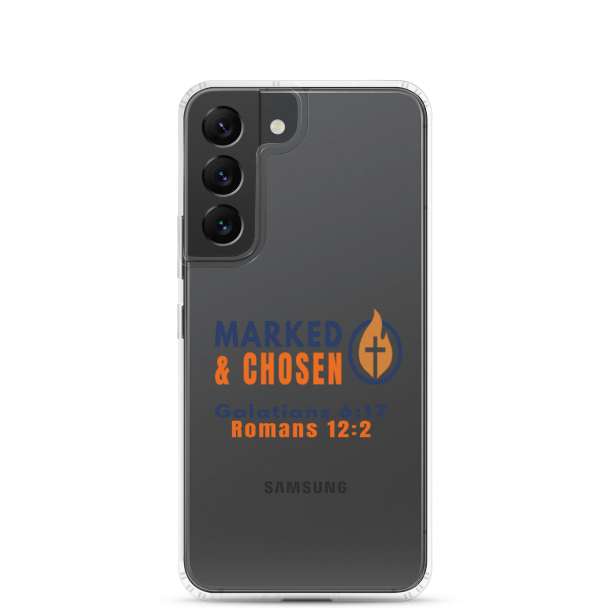 Marked & Chosen Clear Samsung Galaxy Case - Samsung Galaxy S22 - On-Phone View
