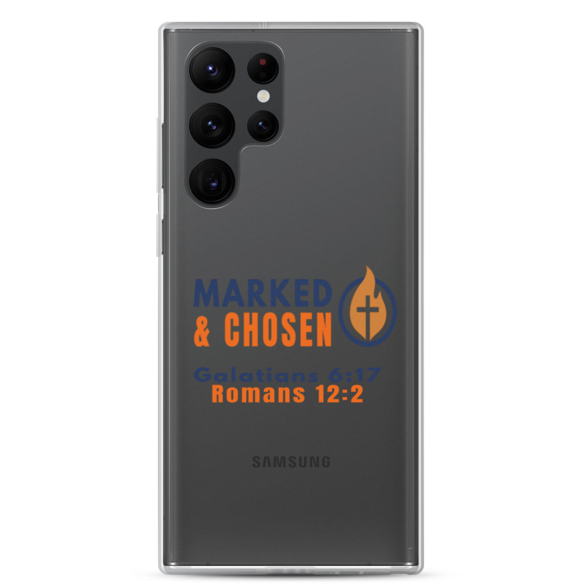 Marked & Chosen Clear Samsung Galaxy Case - Samsung Galaxy S22 Ultra - On-Phone View