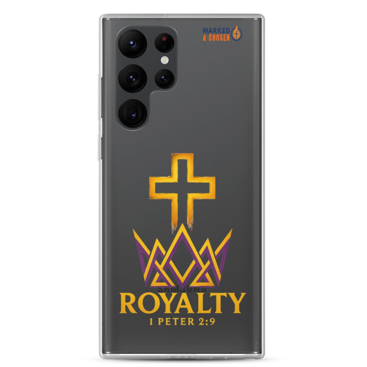 Royalty Clear Samsung Galaxy Case - Samsung Galaxy S22 Ultra - On-Phone View