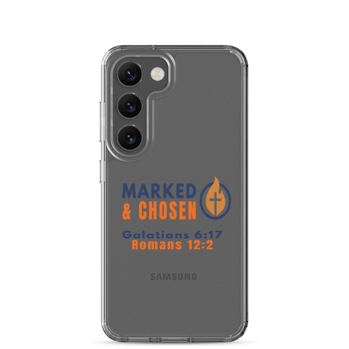 Marked & Chosen Clear Samsung Galaxy Case - Samsung Galaxy S23 - On-Phone View