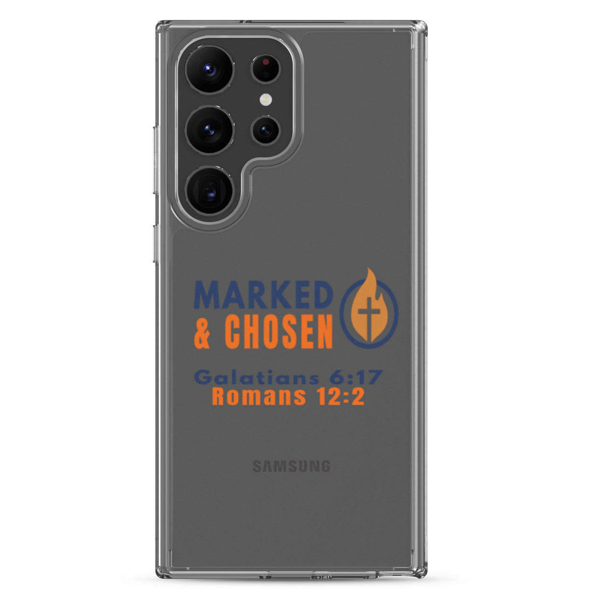 Marked & Chosen Clear Samsung Galaxy Case - Samsung Galaxy S23 Ultra - On-Phone View