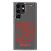 By His Stripes Clear Samsung Galaxy Case - Samsung Galaxy S23 Ultra - On-Phone View