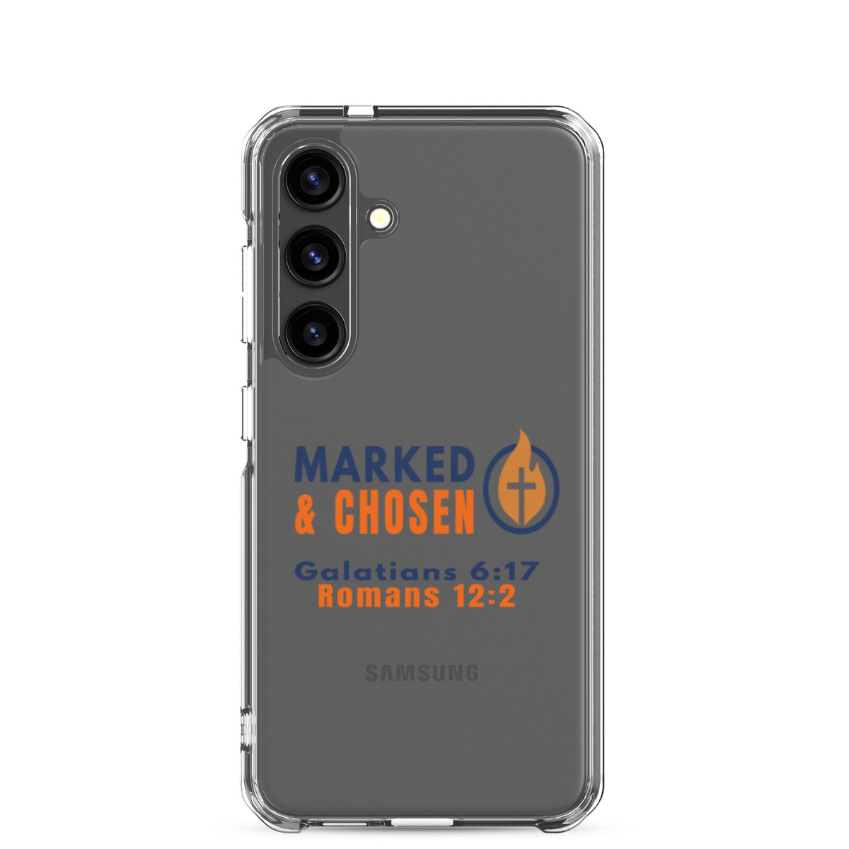 Marked & Chosen Clear Samsung Galaxy Case - Samsung Galaxy S24 - On-Phone View