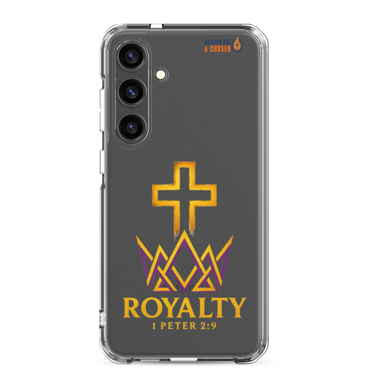 Royalty Clear Samsung Galaxy Case - Samsung Galaxy S24 Plus - On-Phone View
