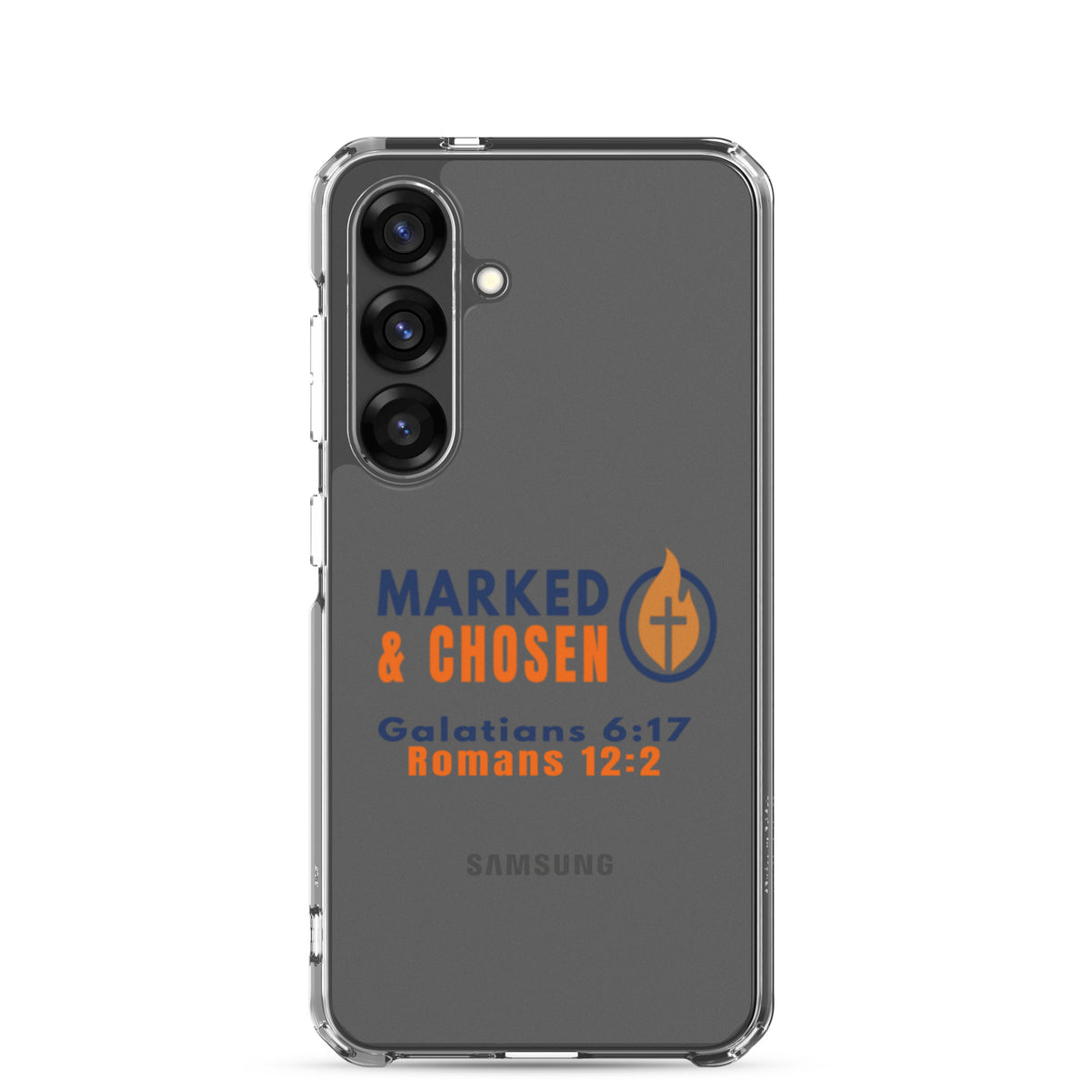 Marked & Chosen Clear Samsung Galaxy Case - Samsung Galaxy S25 - On-Phone View