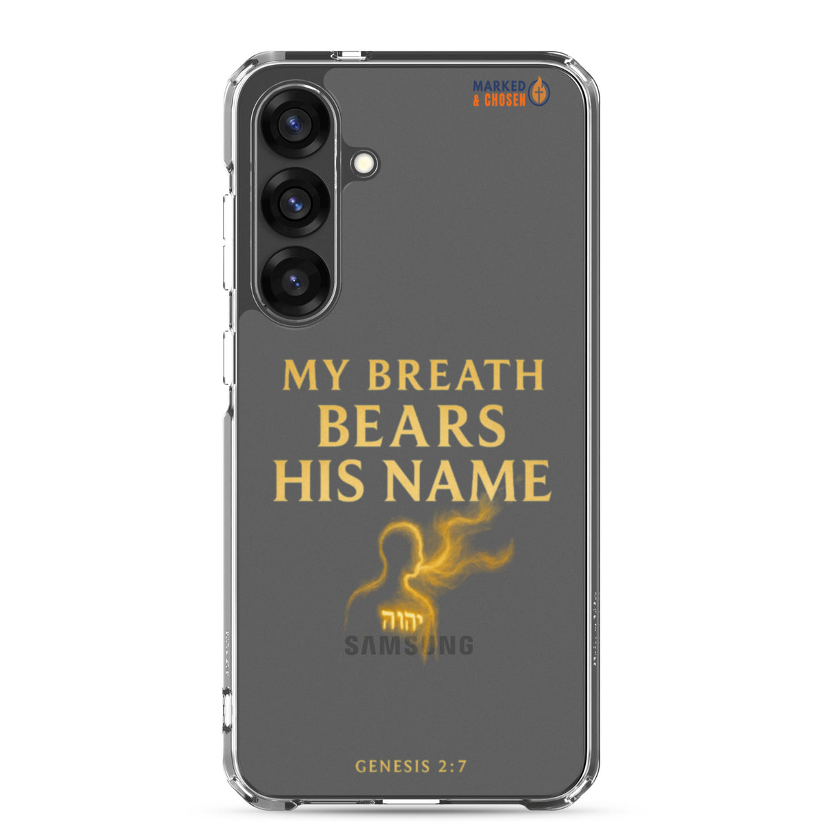 My Breath Bears His Name Clear Samsung Galaxy Case - Samsung Galaxy S25 Plus - On-Phone View