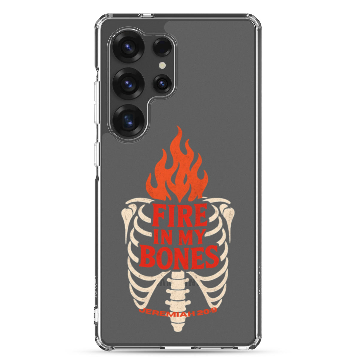 Fire in My Bone Clear Samsung Case - Samsung Galaxy S25 Ultra - On-Phone View