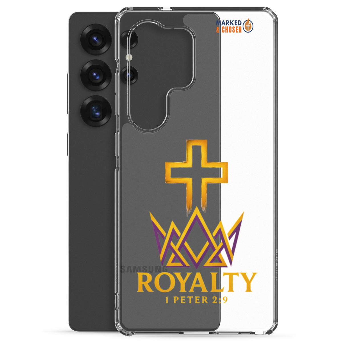 Royalty Clear Samsung Galaxy Case - Samsung Galaxy S25 Ultra - With-Phone View