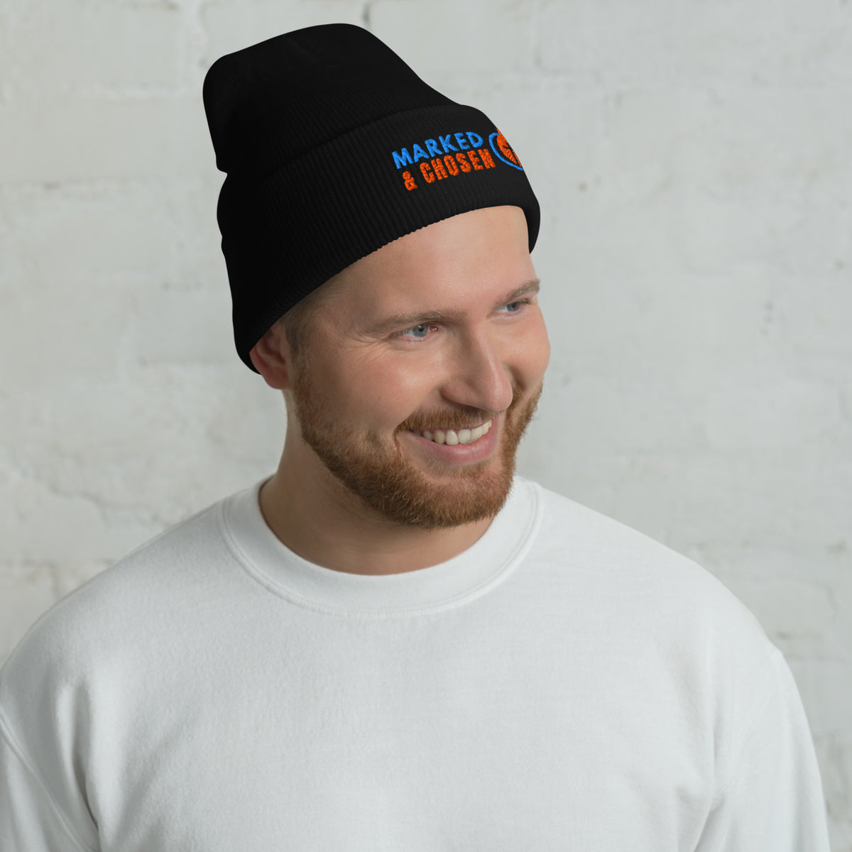 Marked & Chosen Cuffed Beanie - Black - Front View
