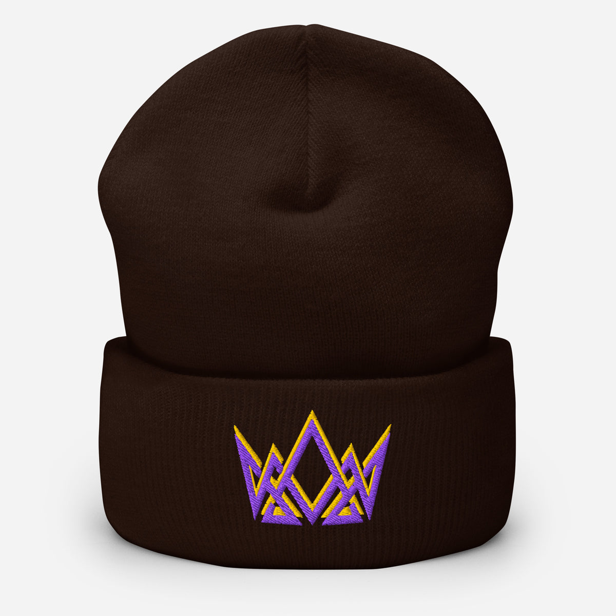 Royalty Cuffed Beanie - Brown - Front View