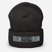 Men's Iron Sharpens Iron Beanie - Dark Grey - Front View