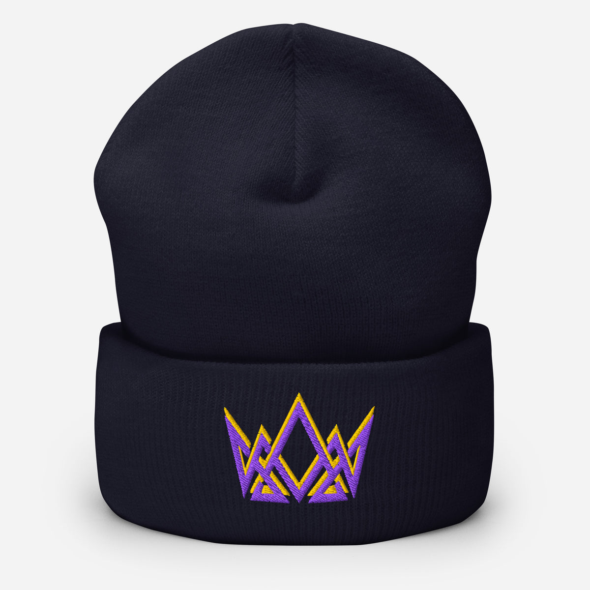 Royalty Cuffed Beanie - Navy - Front View