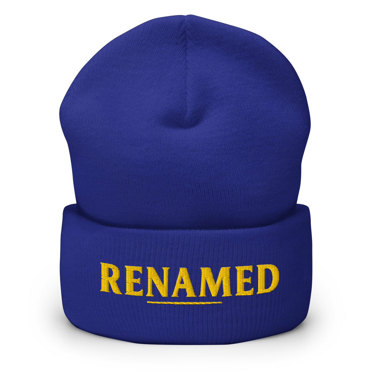 Renamed Cuffed Beanie - Royal - Front View