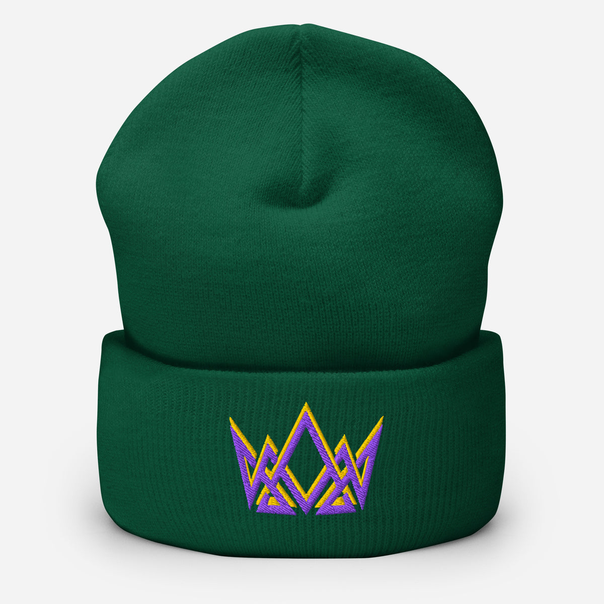 Royalty Cuffed Beanie - Spruce - Front View