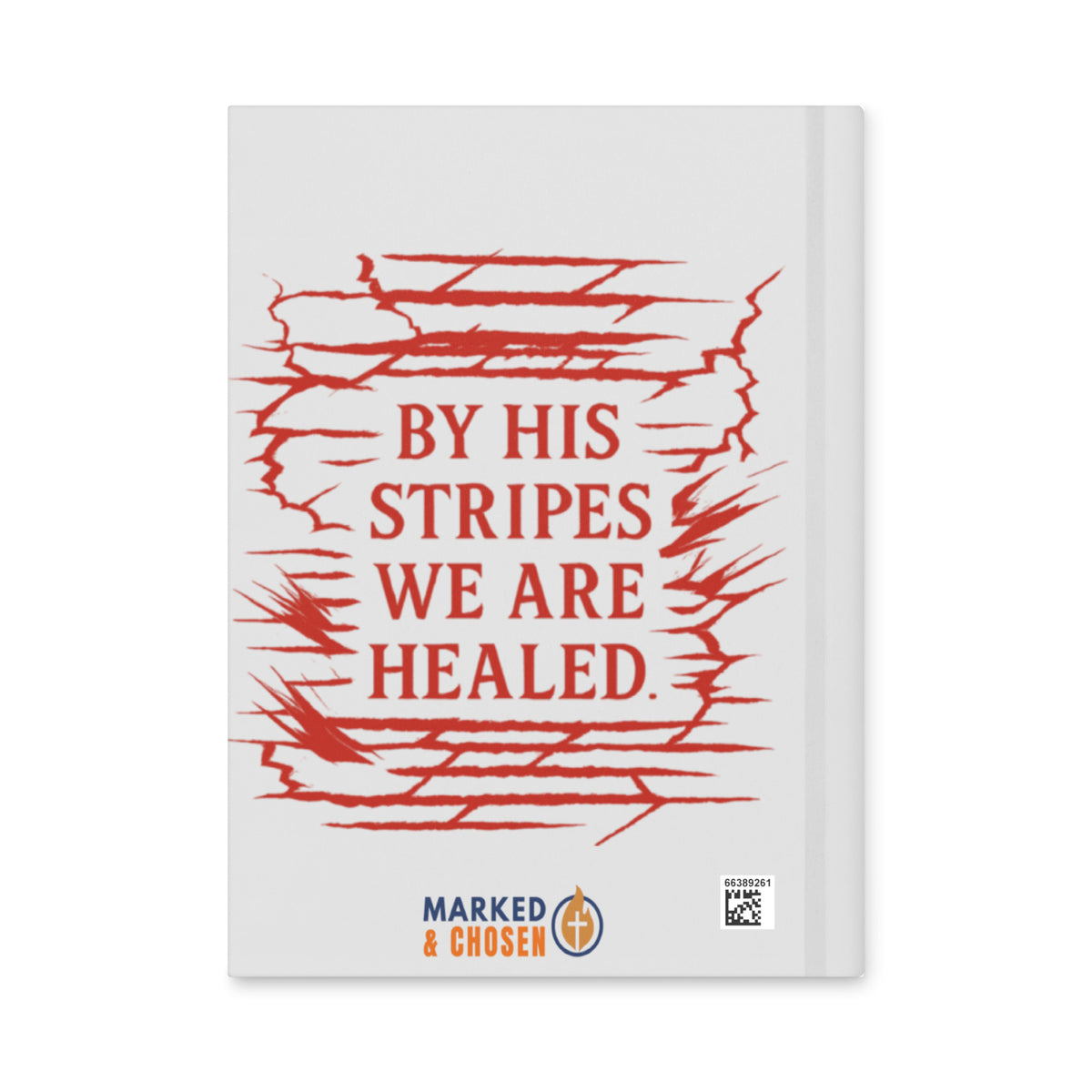 Marked by Stripes Journal - White - Back View