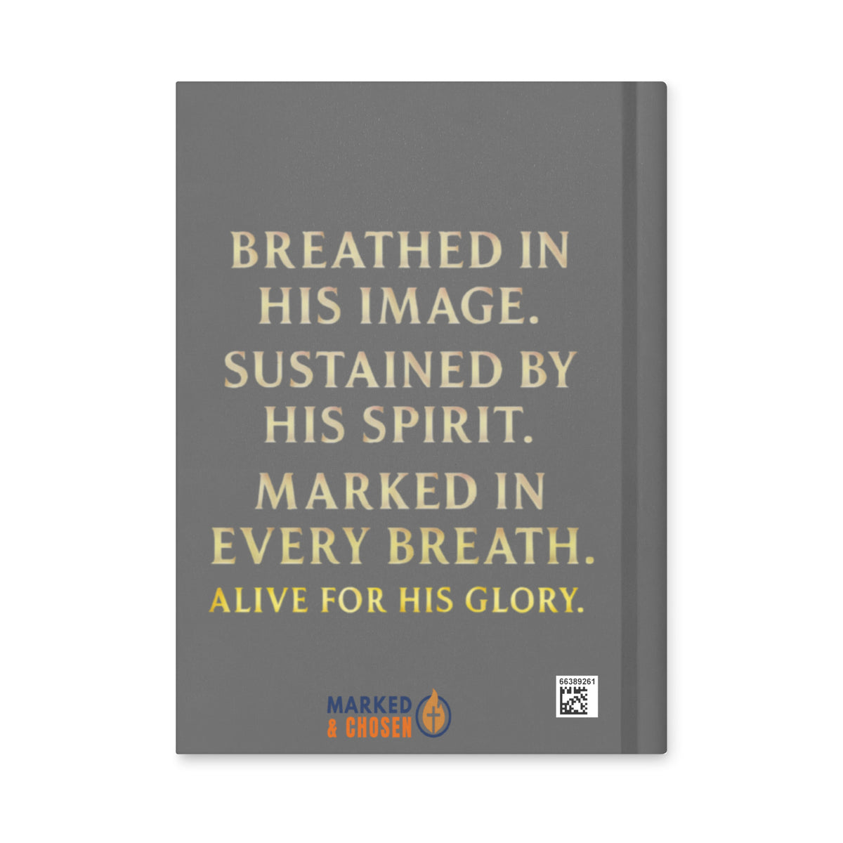 My Breath Bears His Name Journal - White - Back View