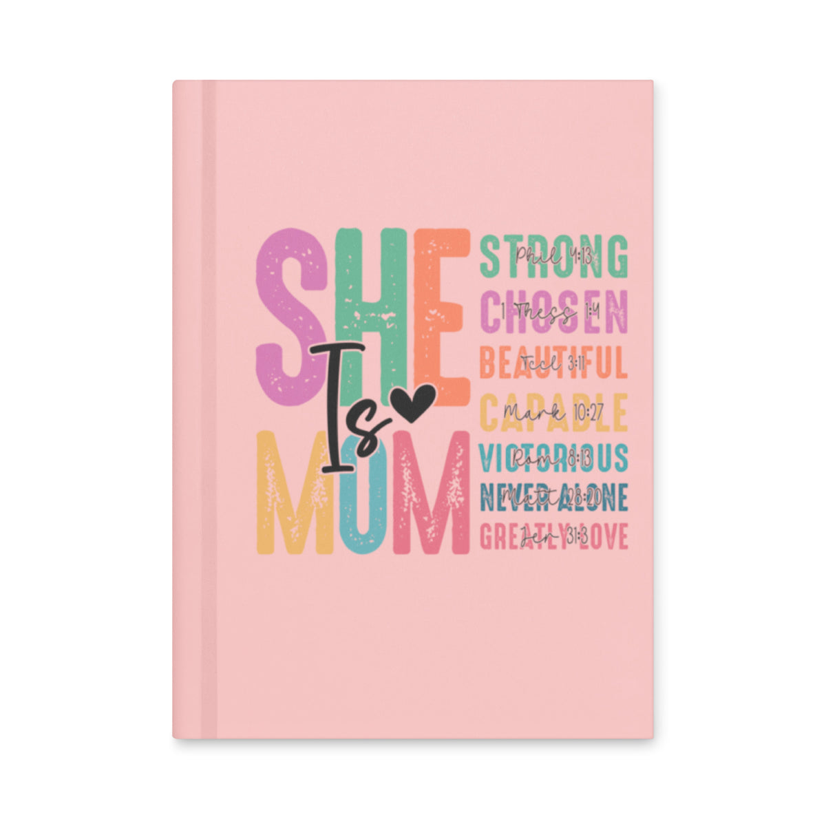 She is Mom Journal - White - Front View