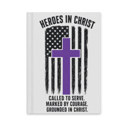 Heroes in Christ Security Journal - White 8 × 5.75 in - Front View