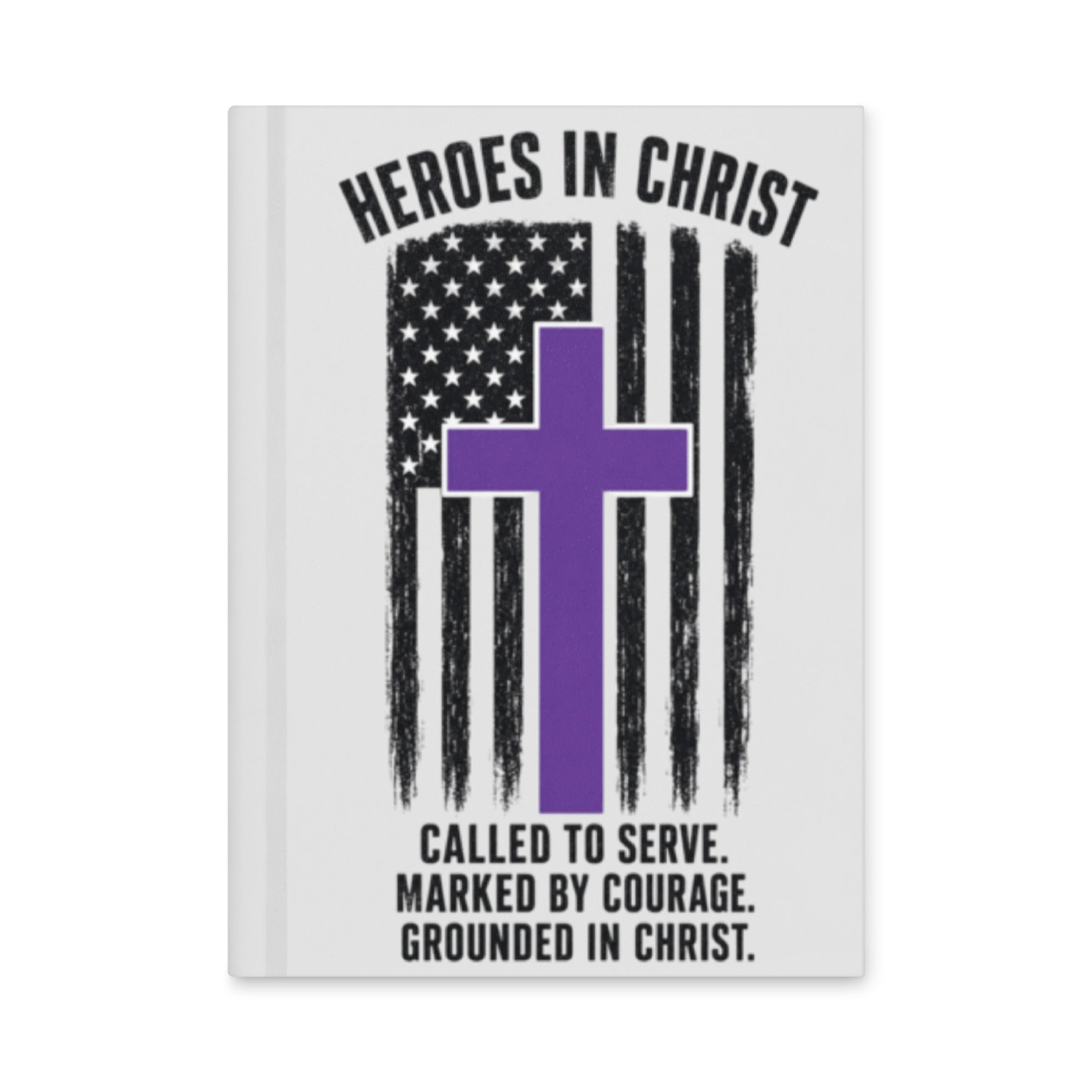 Heroes in Christ Security Journal - White 8 × 5.75 in - Front View