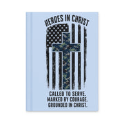 Heroes in Christ Navy Camo Journal - Hardcover Journal - Front View