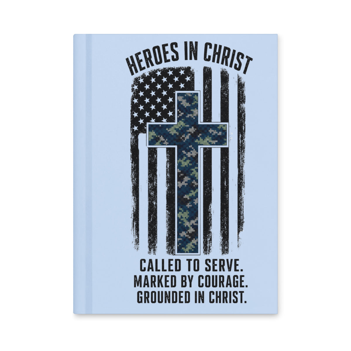 Heroes in Christ Navy Camo Journal - Hardcover Journal - Front View