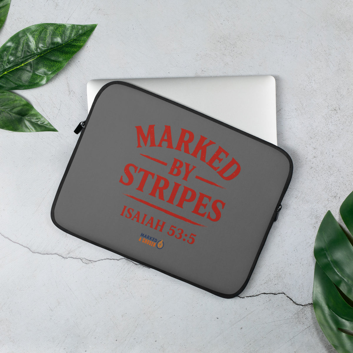 Marked by Stripes Laptop Sleeve - 13″ - Front View