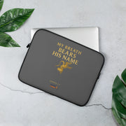 My Breath Bears His Name Laptop Sleeve - 13″ - Front View