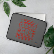 By His Stripes Laptop Sleeve - 15″ - Front View