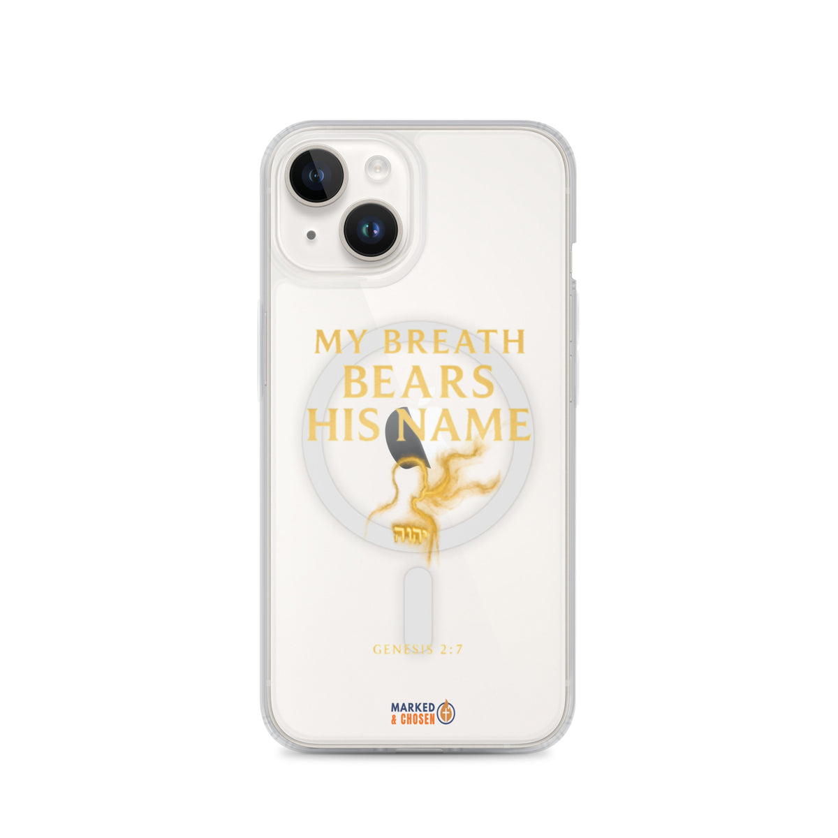 My Breath Bears His Name Clear iPhone Case - iPhone 14 - Front View