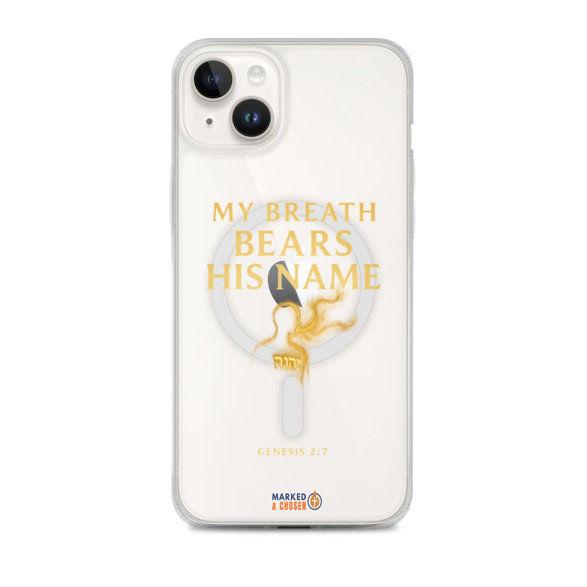 My Breath Bears His Name Clear iPhone Case - iPhone 14 Plus - Front View
