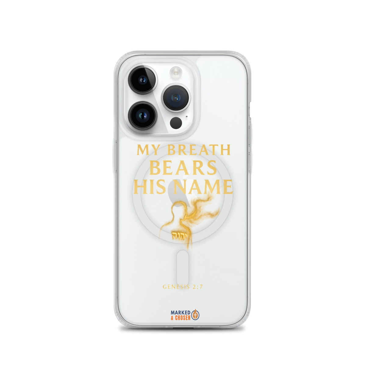 My Breath Bears His Name Clear iPhone Case - iPhone 14 Pro - Front View