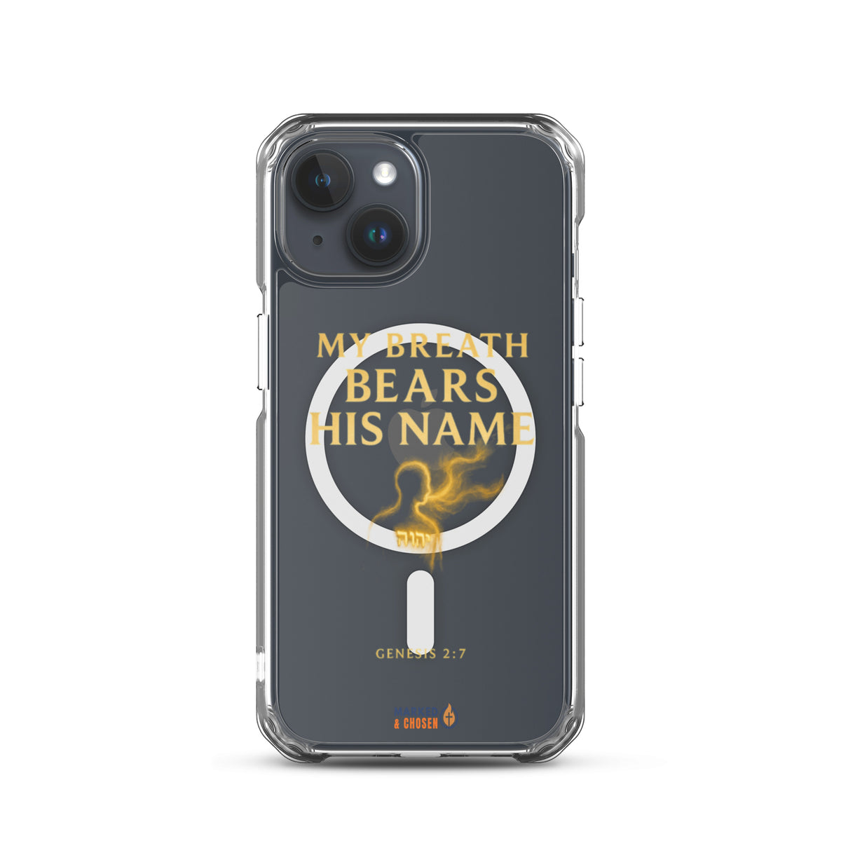 My Breath Bears His Name Clear iPhone Case - iPhone 15 - Front View
