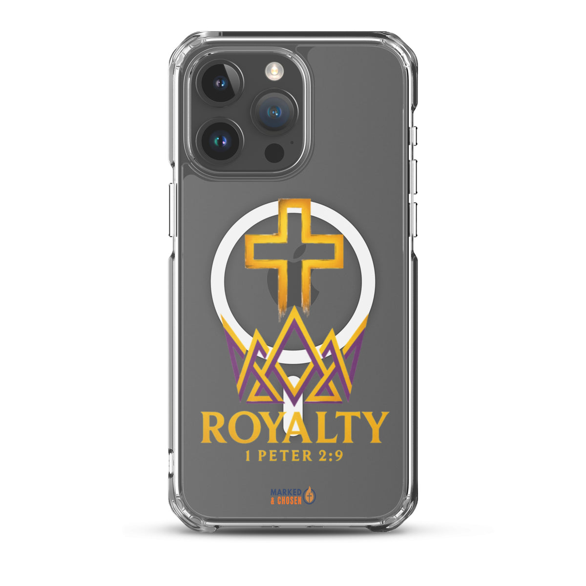 Royalty Clear MagSafe iPhone Case - iPhone 15 Pro Max - Front View