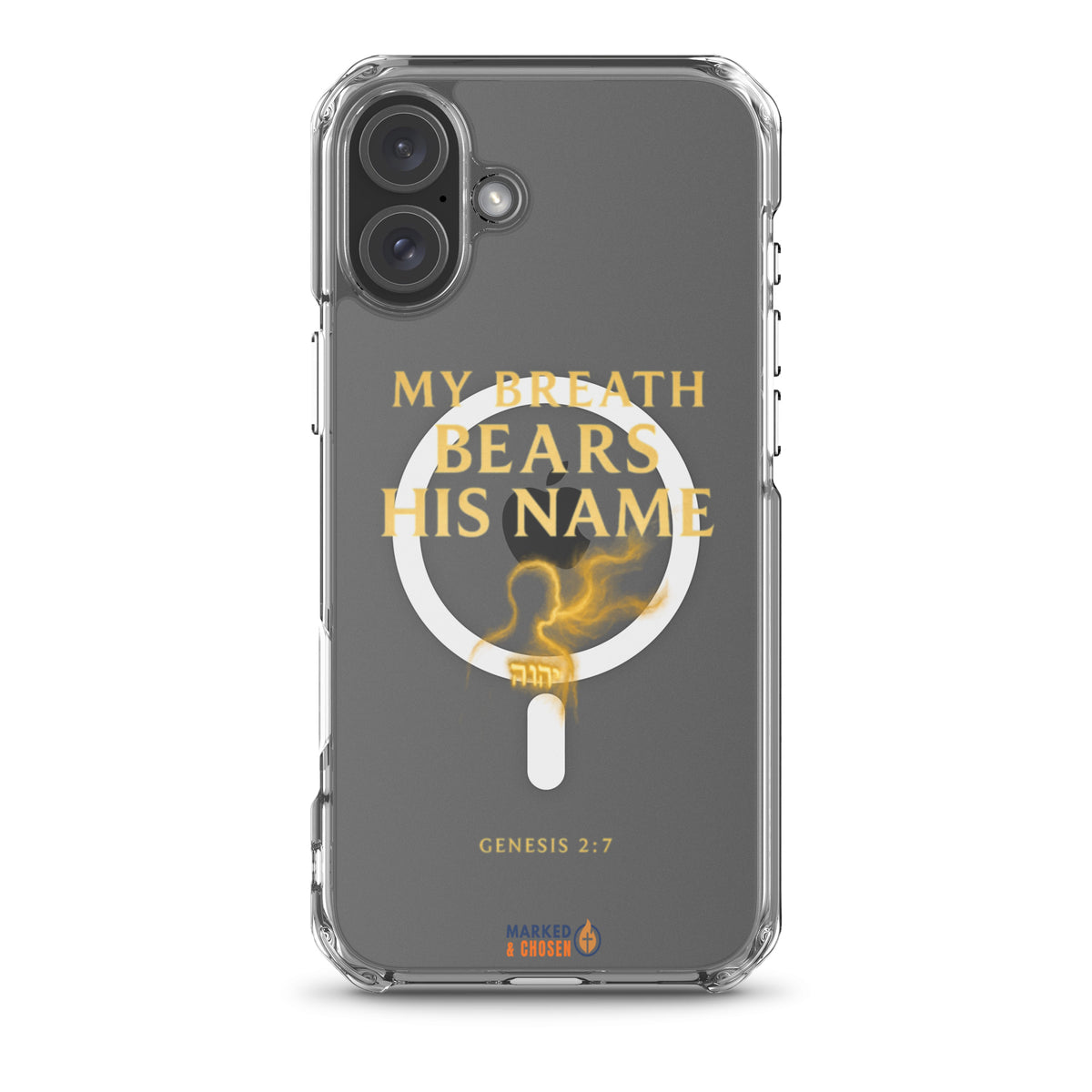 My Breath Bears His Name Clear iPhone Case - iPhone 16 Plus - Front View