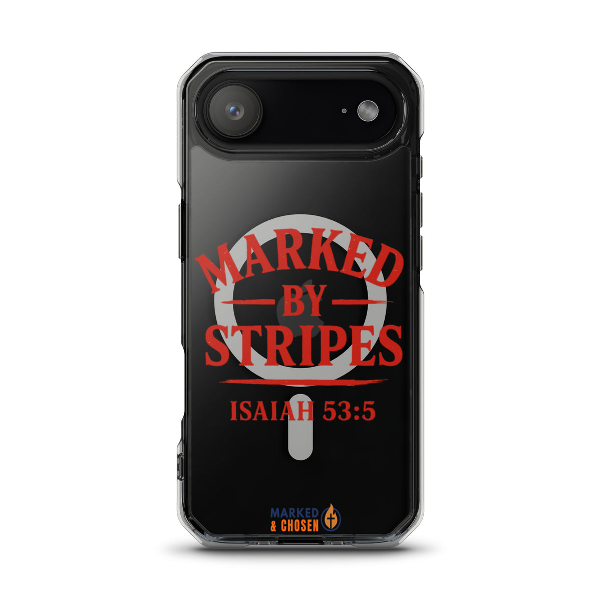 Marked by Stripes Clear MagSafe iPhone Case - iPhone 17 Air - Front View