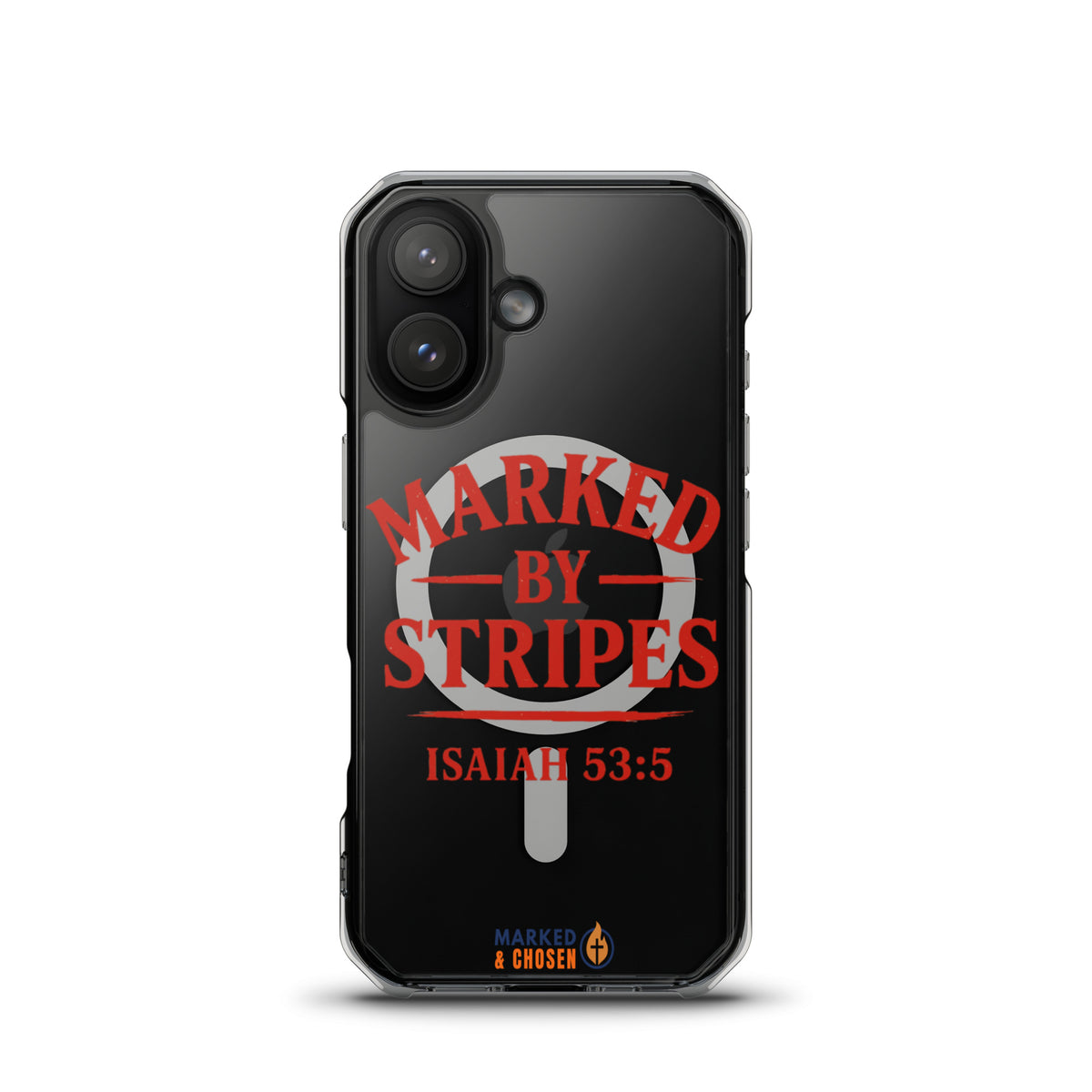 Marked by Stripes Clear MagSafe iPhone Case - iPhone 17 - Front View
