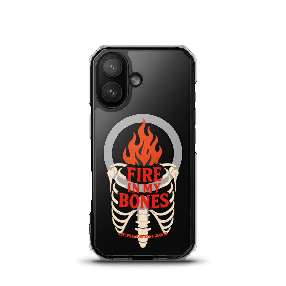 Fire in My Bones Clear iPhone Case - iPhone 17 - Front View
